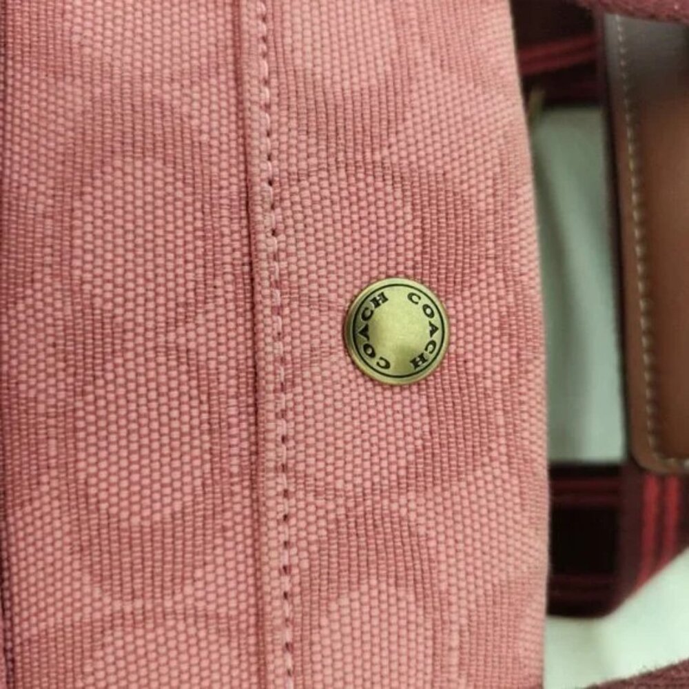 COACH Spin Taffy Multi Colored Tote 27 In Signature EXCELLENT - Picture 4 of 5
